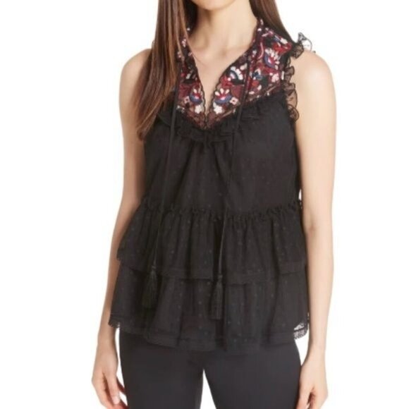 kate spade Camelia Embroidered Top Size Medium - Picture 1 of 10